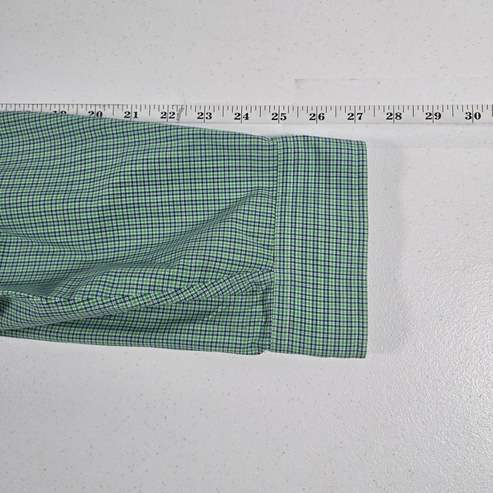 Ralph Lauren Mens XXL Classic Fit Green Blue Check Button Down Shirt Long Sleeve - Picture 5 of 7